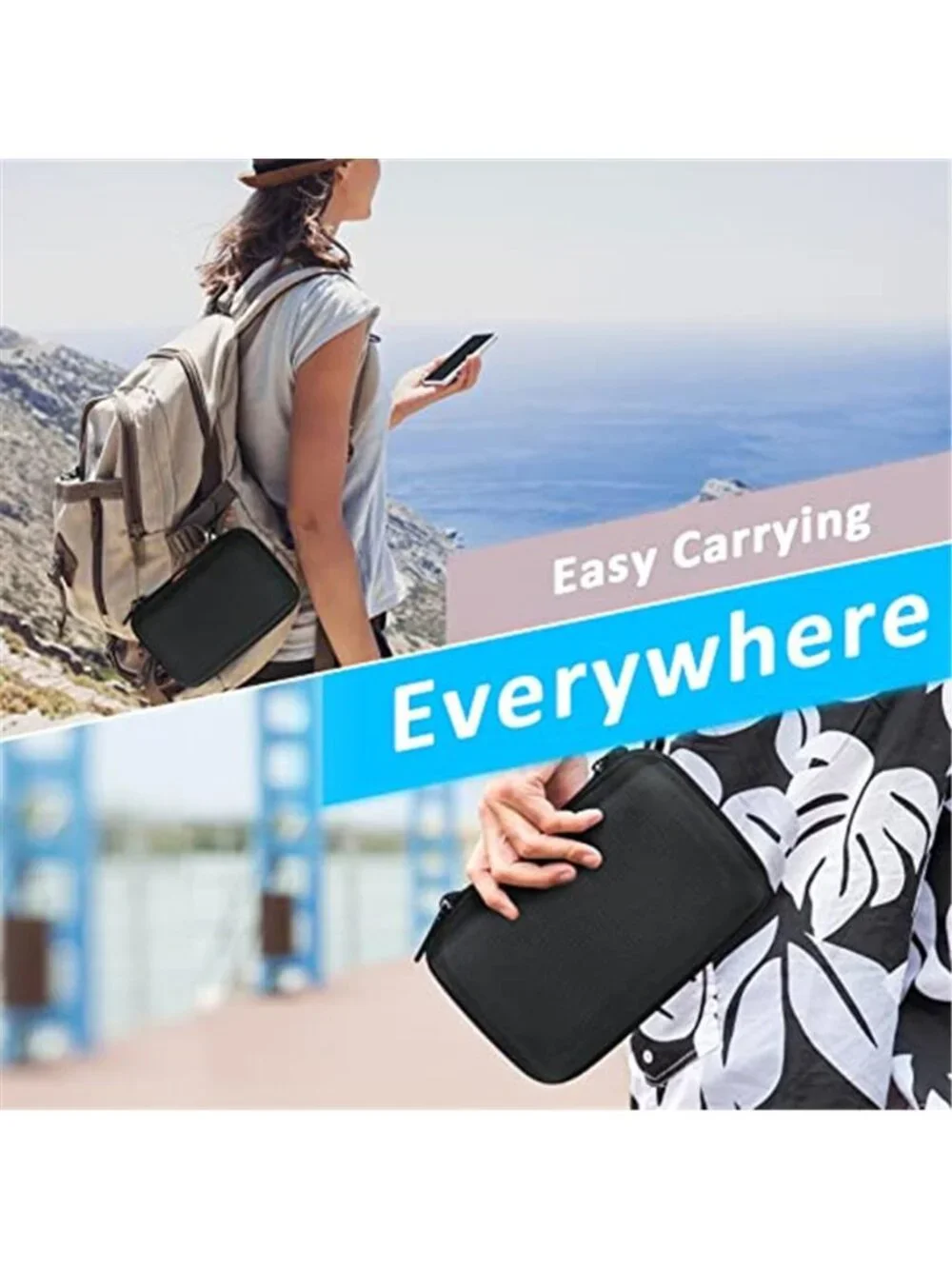 Shockproof Hard Shell Carrying Case for GPS, External Hard Drive, Power Bank